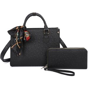 NEW!! ❤️ Ostrich Scarfed Satchel with wallet